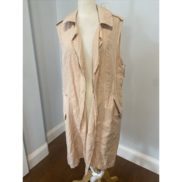 Gibson + Latimer Womens Sleeveless Open Front Vest Cardigan S - Picture 1 of 11